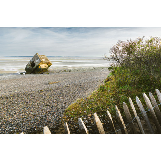 La plage du Hourdel et son Blockhaus La plage du Hourdel et son Blockhaus