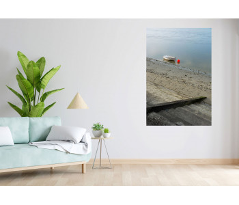 The boat and its red buoy