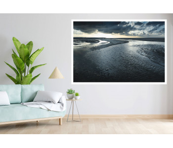 Shades of Silver: Hourdel Bay under a Cloudy Sky