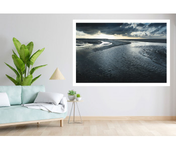 Shades of Silver: Hourdel Bay under a Cloudy Sky