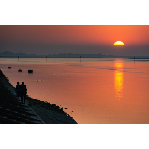 sunset in bay of somme