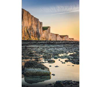 Falaise de Ault au couché du soleil