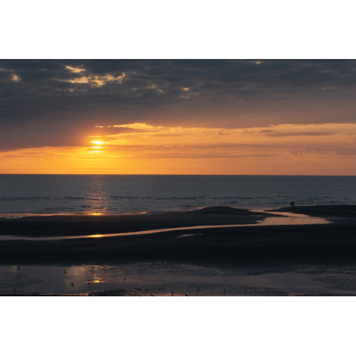 Photo at sunset in Cayeux sur Mer in Baie de Somme